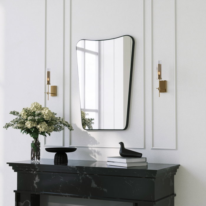 Hanah Home Bella Donna Espejo de Metal Negro Hanah Home Bella Donna Espejo de Metal Negro